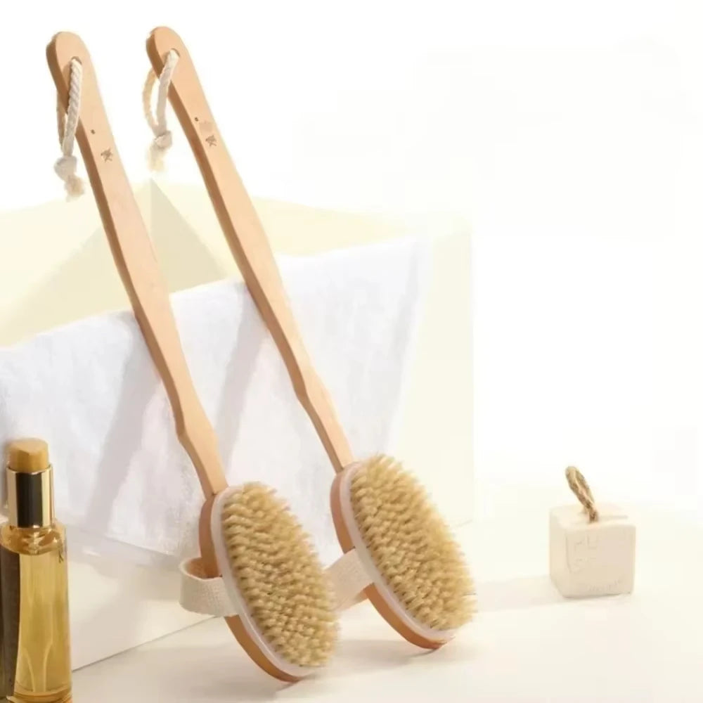 Natural Bristles Back Scrubber