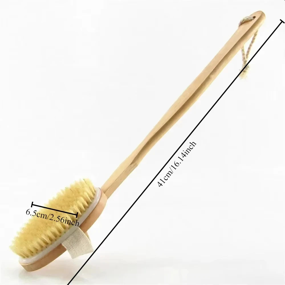 Natural Bristles Back Scrubber